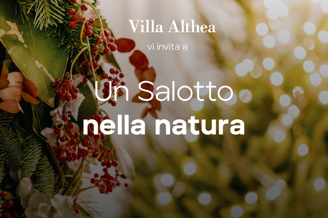 Un salotto nella natura dove scambiarsi gli auguri di Natale